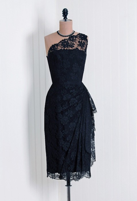 Vintage Black Lace Dress 88