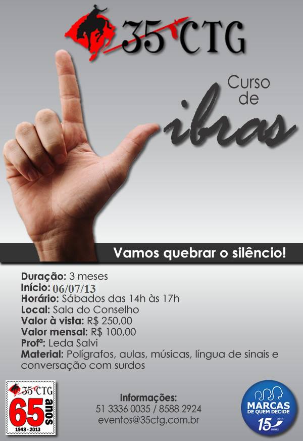 Sítio do Gaúcho Taura: Curso de IBRAS no 35 CTG - Porto Alegre - RS