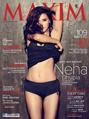 Neha Dhupia Sizzling Photo Shoot for Maxim India-July 2012