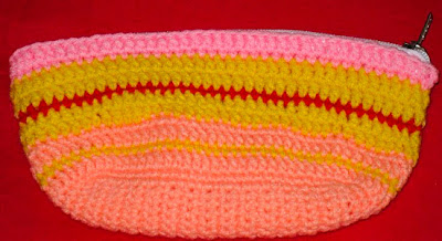 crocheted pouch