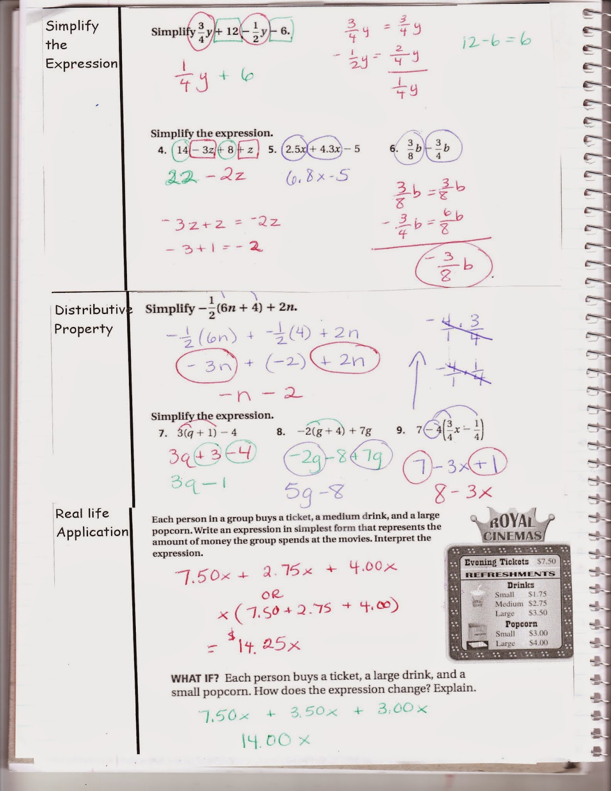 Ms. Jean's Classroom Blog: 3.1 Algebraic Expressions
