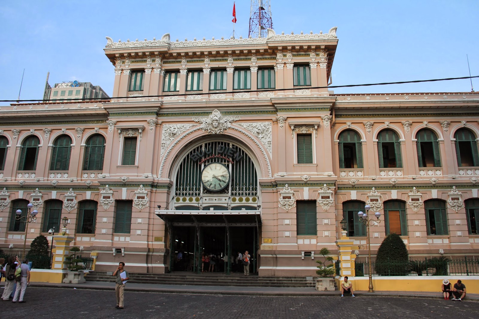 Saigon's General Post Office, a grand old colonial building by Gustave Eiffel. Saigon's General Post Office, a grand old colonial building by Gustave Eiffel.