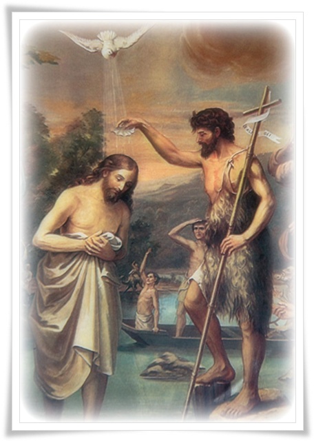 Risultati immagini per battesimo di ges&ugrave; nel giordano