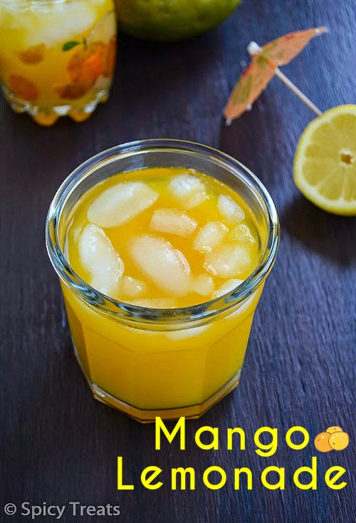 mango lemonade / mango lemonade with simple syrup - easy mango summer recipe!