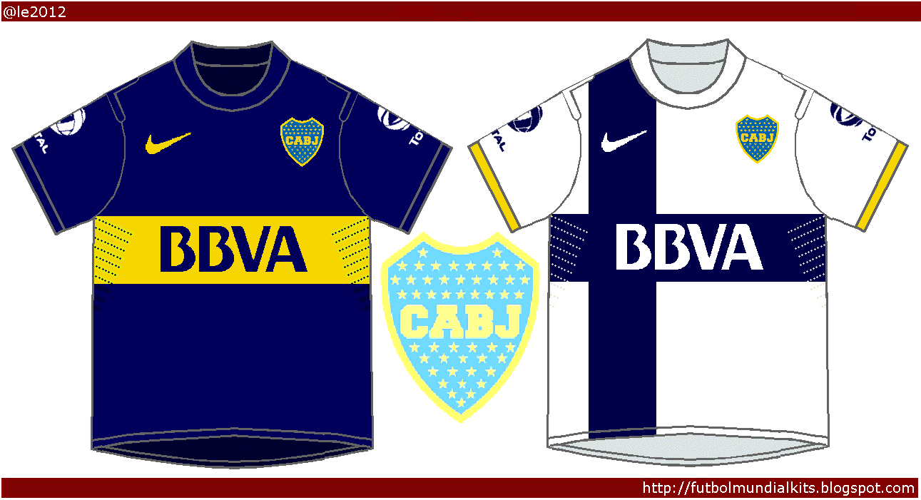 Fútbol Mundial Kits Uruguay Boca Juniors 2012 (sudamericana)