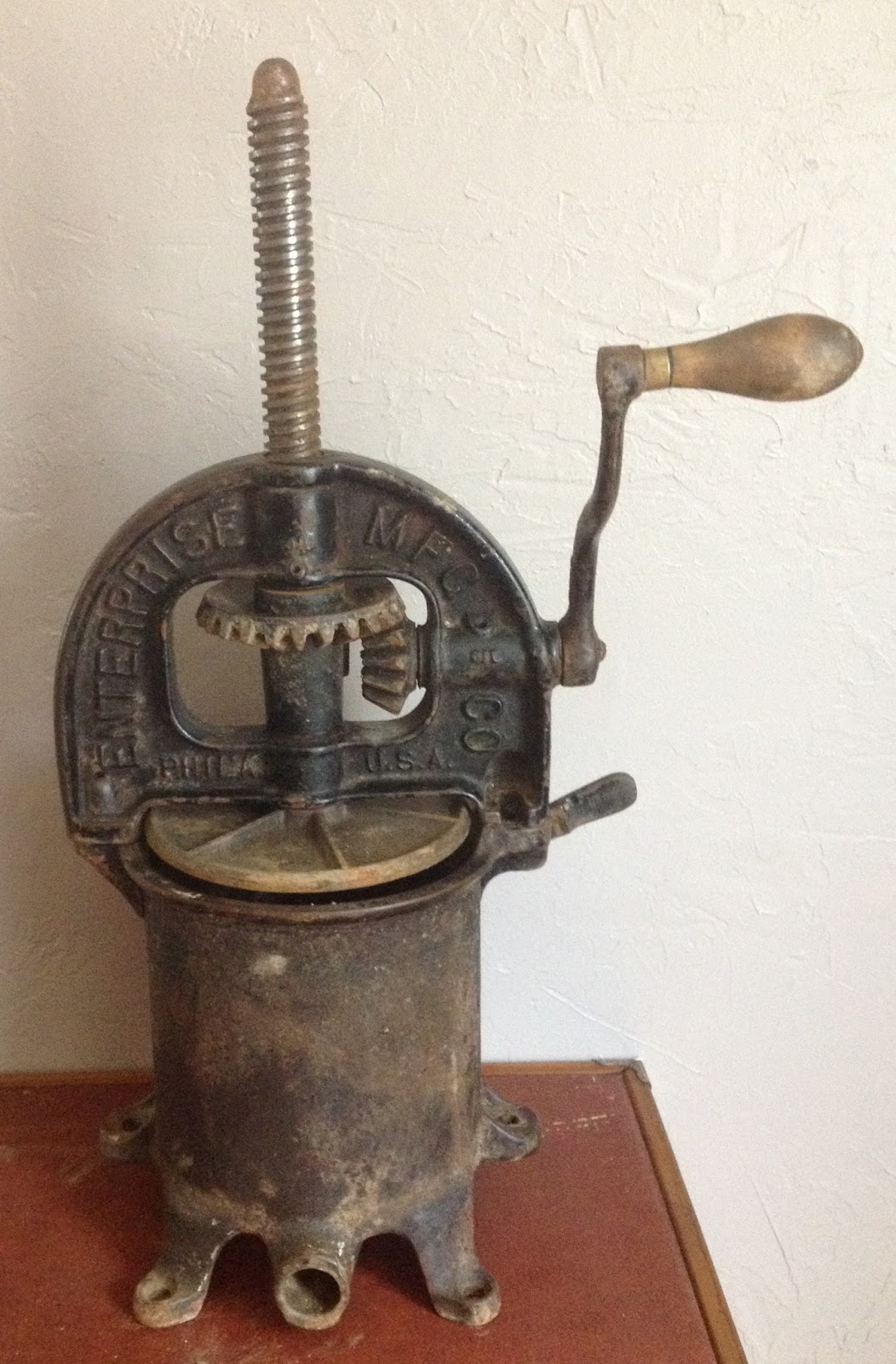 Time Capsule NOW SOLD 1890’s Cast Iron SAUSAGE Stuffer FRUIT Press