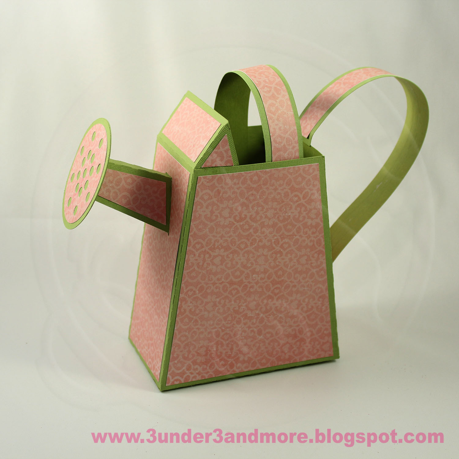 3 under 3 and more 3D paper watering can tutorial