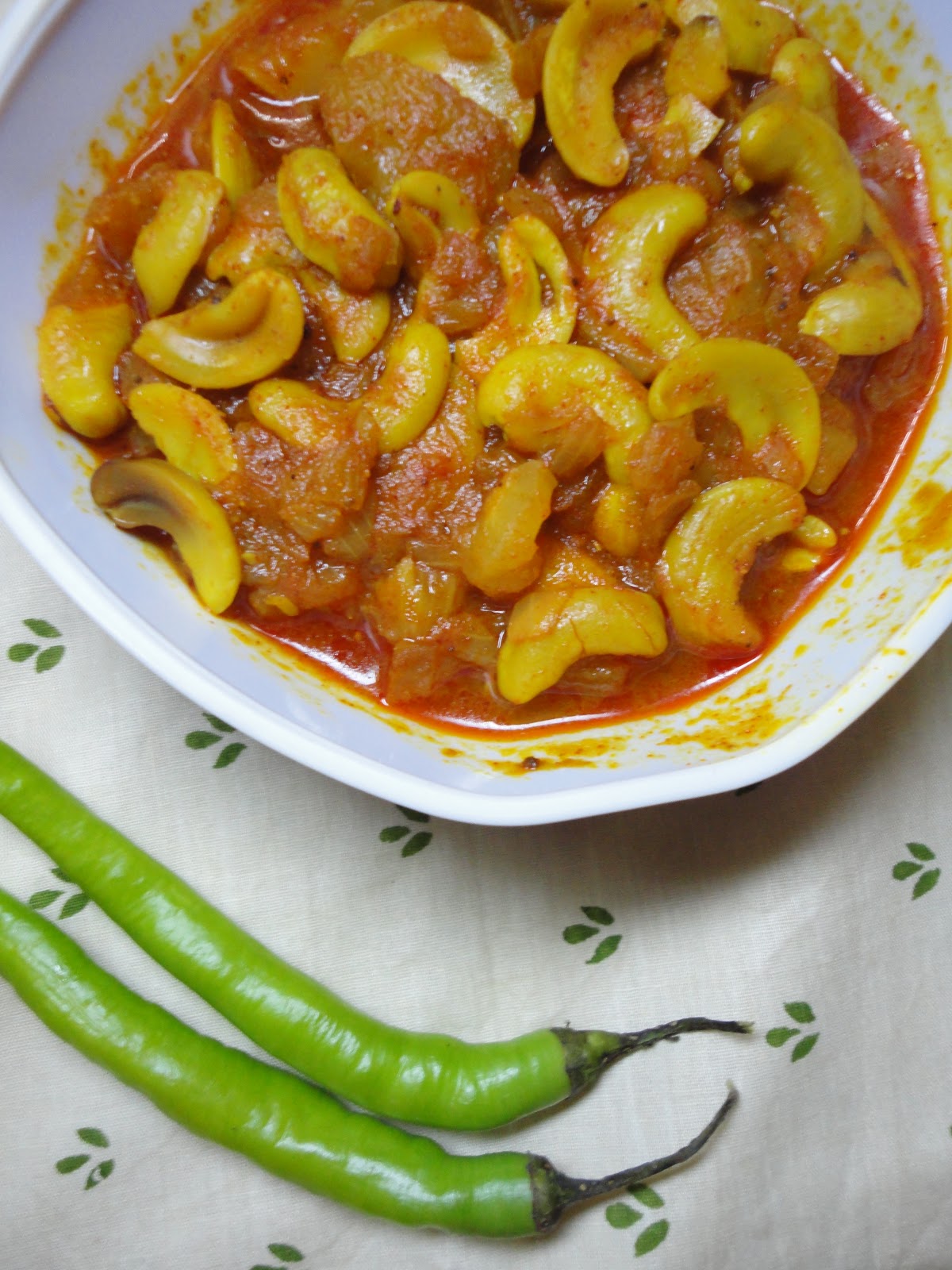 Raw mango & Cashew Recipe south spicy food