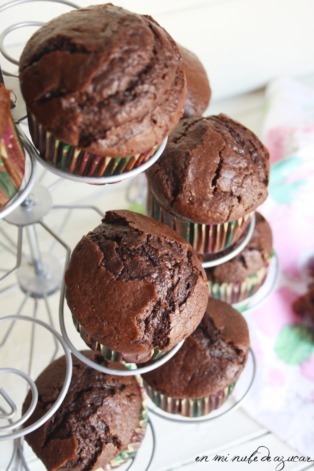 En mi nube de azucar.... Muffins de chocolate Starbucks