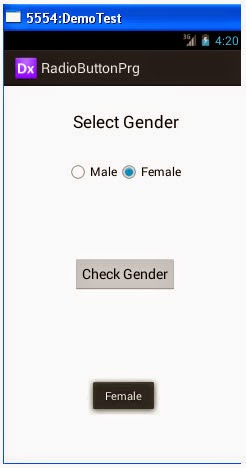 uandisolution: How to Create Radio Button as selecting Male Female