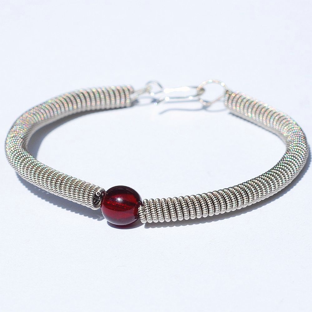 Guitar String Jewelry by Tanith Rohe Guitar String Bracelet Red
