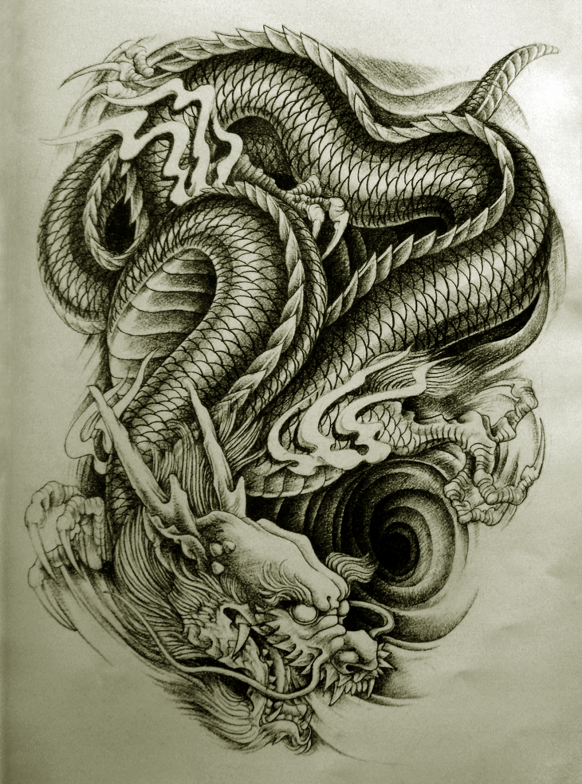 TATTOO FLASH ORIENTAL DRAGONS VARG TATTOO SUPPLY
