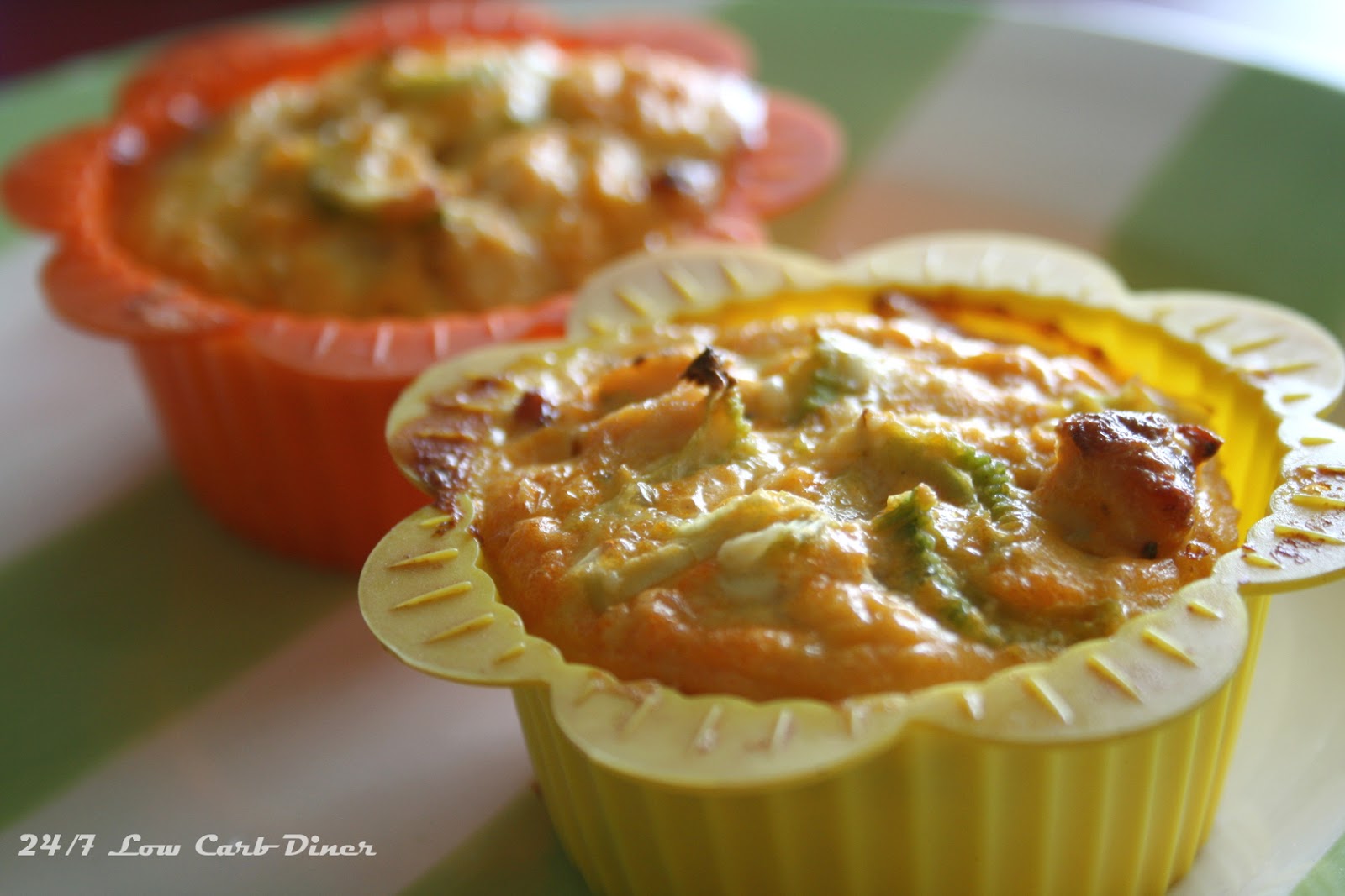 24/7 Low Carb Diner: Buffalo Chicken Quiche Cups