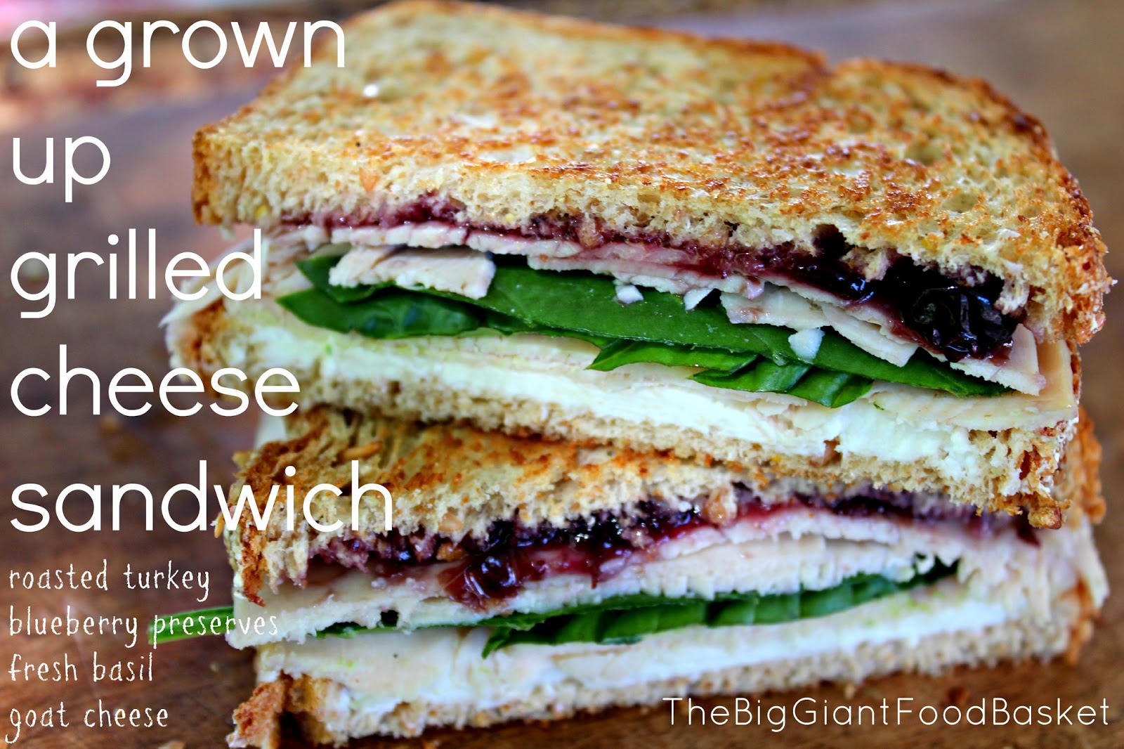 The Big Giant Food Basket Grilled Turkey and Goat Cheese Sandwich