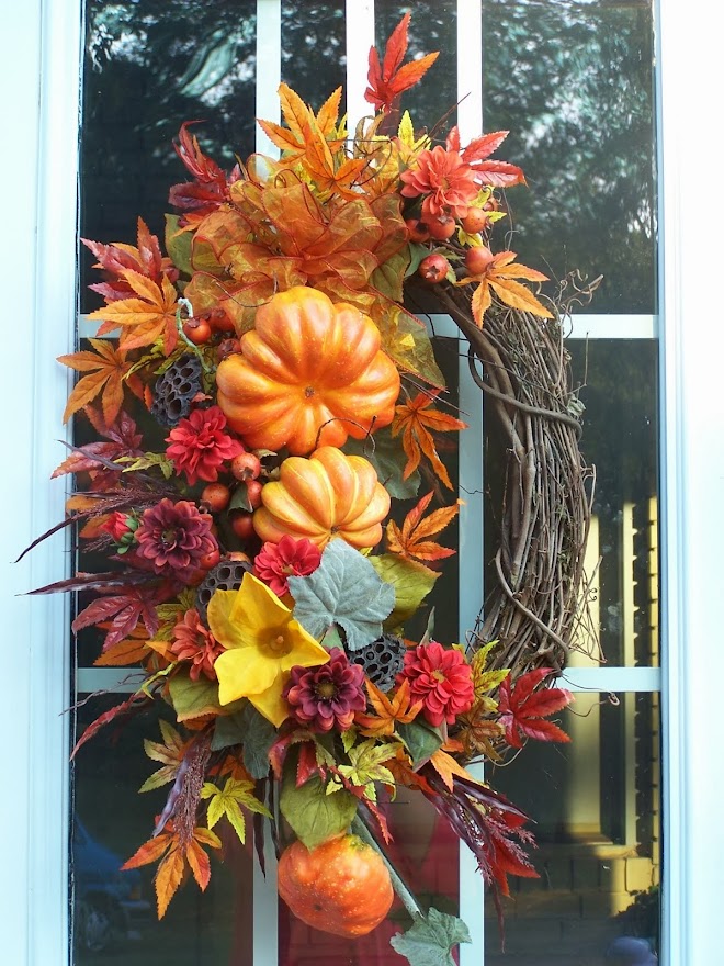 Fall Wreath with Pumpkins