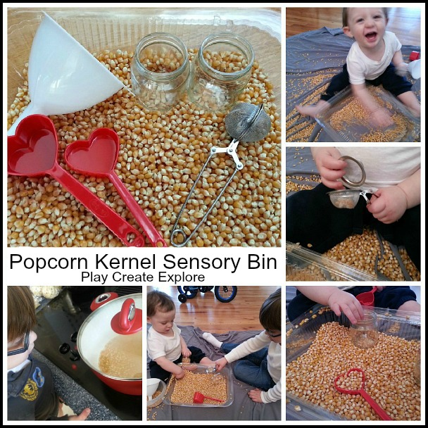 Play Create Explore Popcorn Kernel Sensory Bin