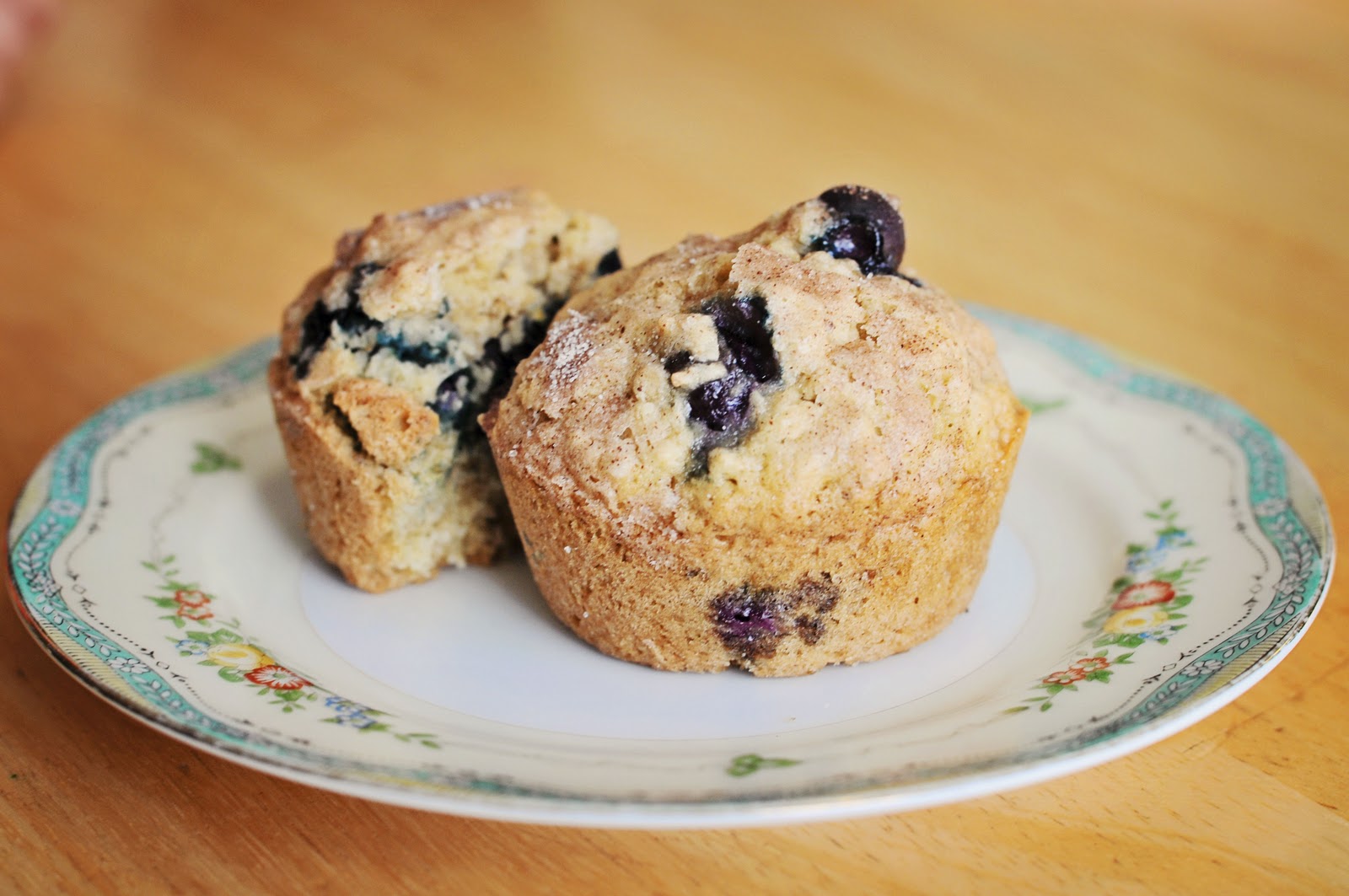 Barefoot and Baking Blueberry Oatmeal Muffins