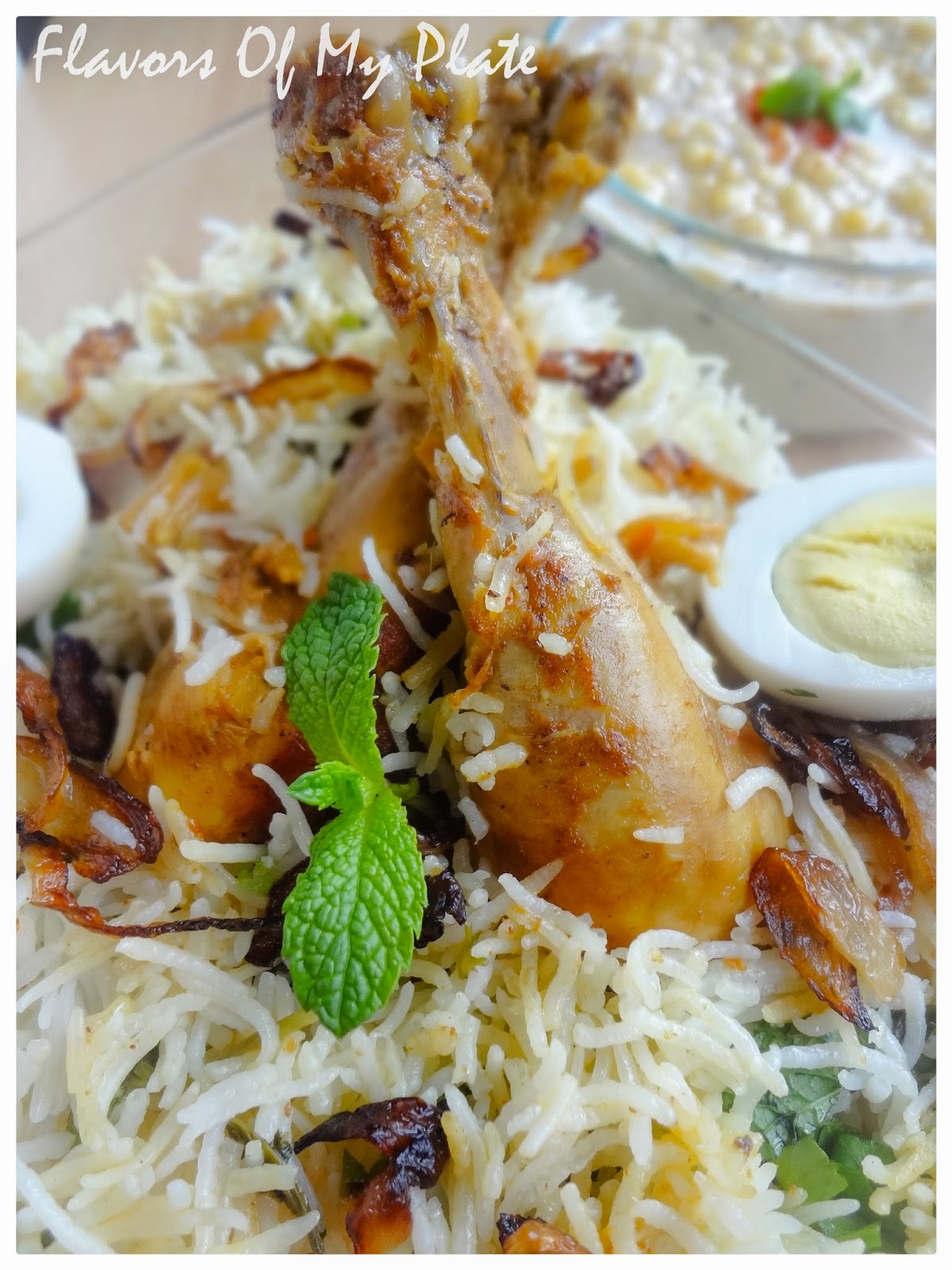 Flavors Of My Plate B for Biryani......Kolkata Style Chicken Dum Biryani