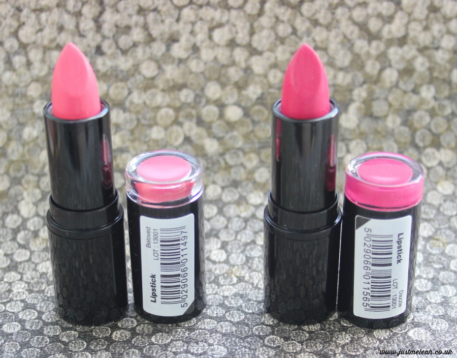Makeup Revolution £1 lipsticks in Beloved & Dazzle Love Leah