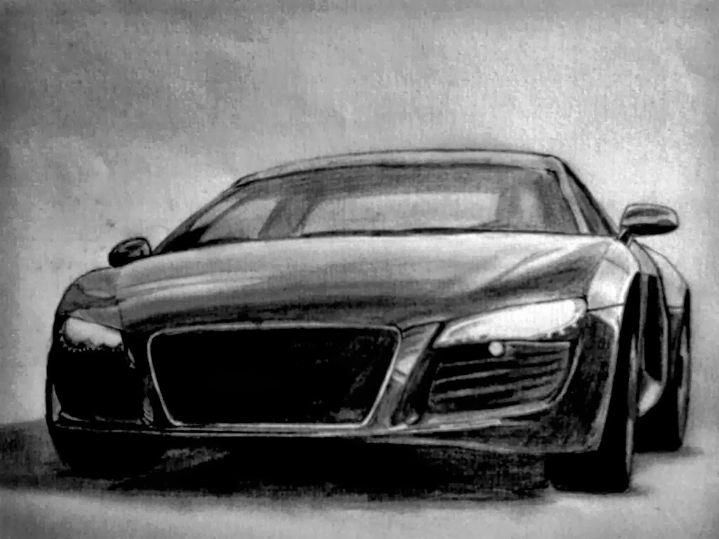 Audi R8 drawing (black)