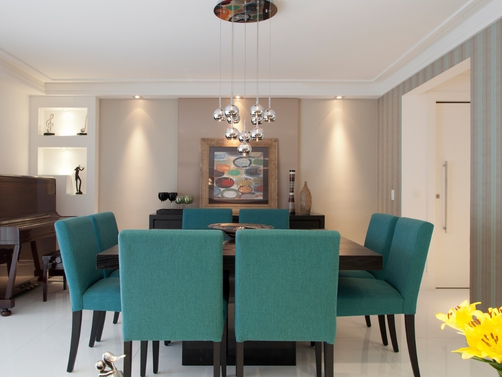 Sala De Jantar Azul Turquesa ~ de cores mais forte e vibrantes, que tal usar a combinação azul e Sala De Jantar Azul Turquesa ~ de cores mais forte e vibrantes, que tal usar a combinação azul e