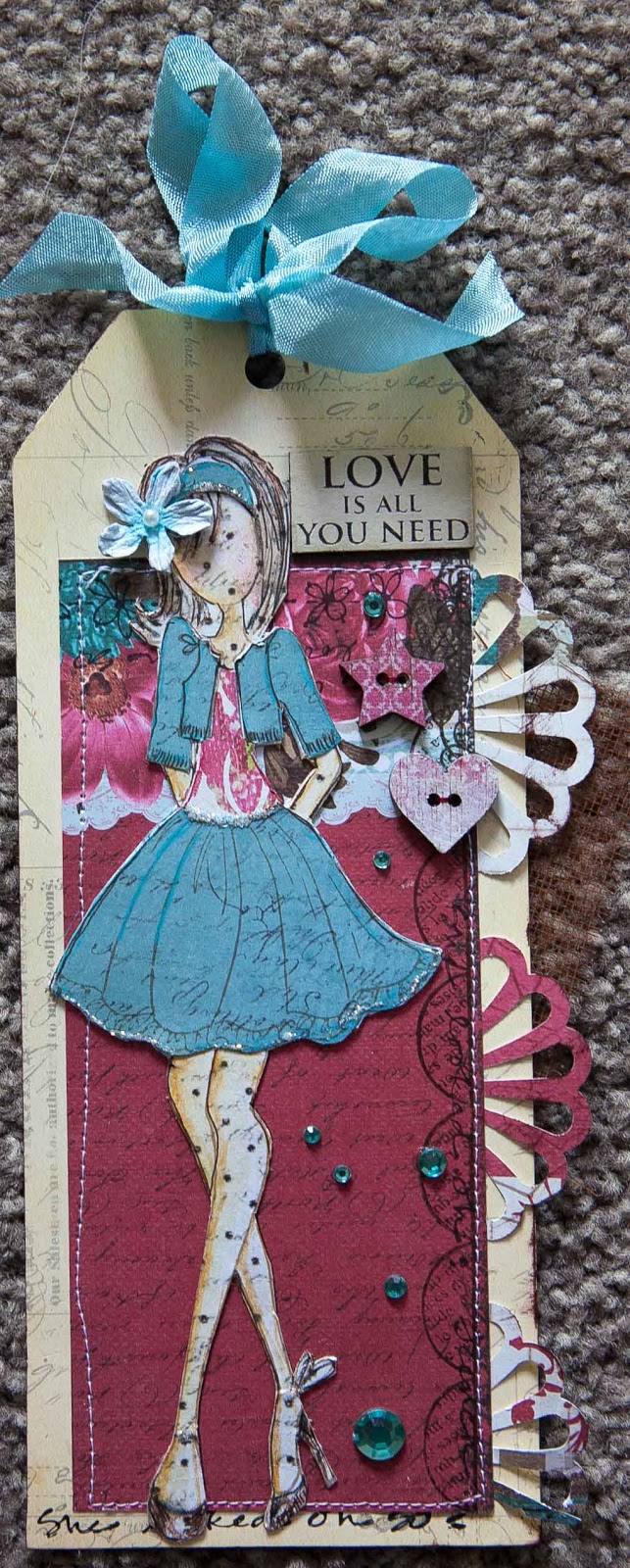 Creative Mayhem Prima Mixed Media Doll Stamps Lorrena and Swing Dress