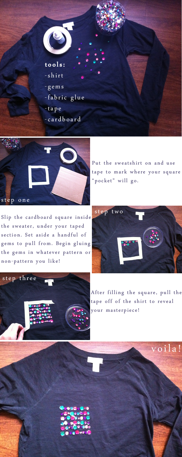 Ladyface Blog DIY Gem Pocket Sweatshirt with Nicole of Writes Like a Girl