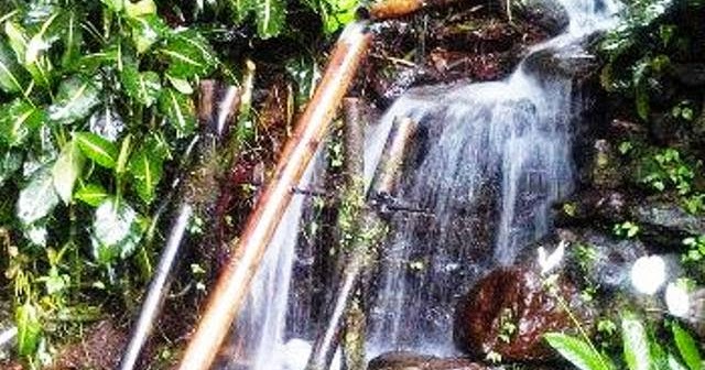 Hiasan Air Mancur dari Bambu | o2 fresh