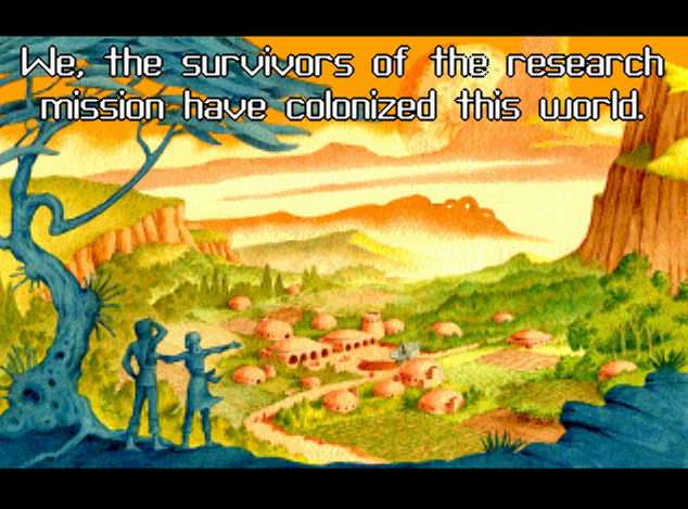 Screenshot of intro to Star Control 2