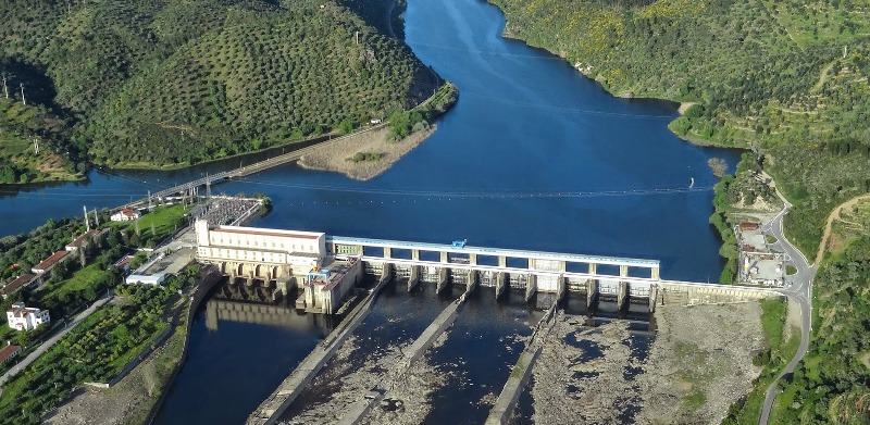 Barragem de Belver - Vista aérea