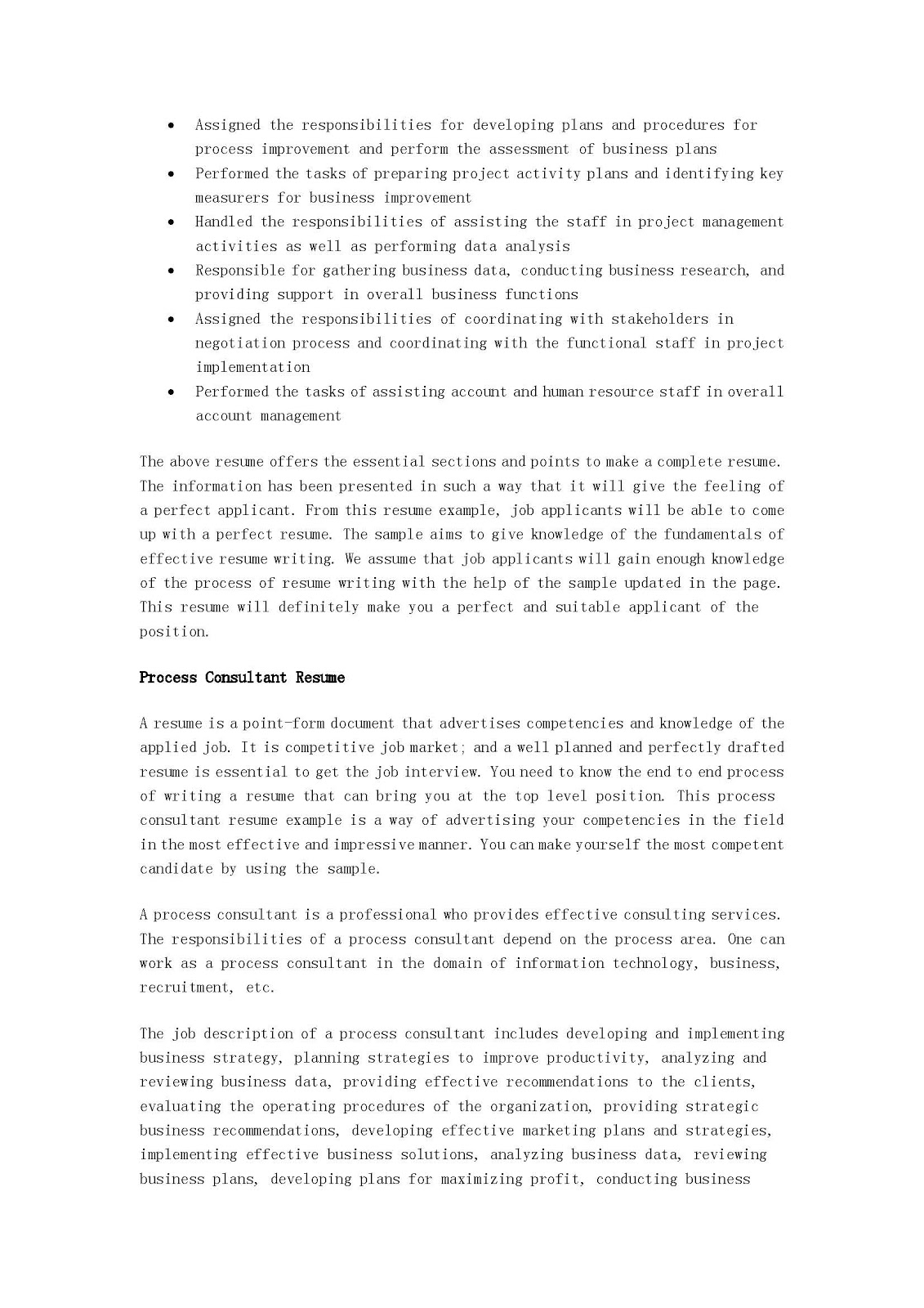 resume sles process consultant resume resume sles process consultant resume