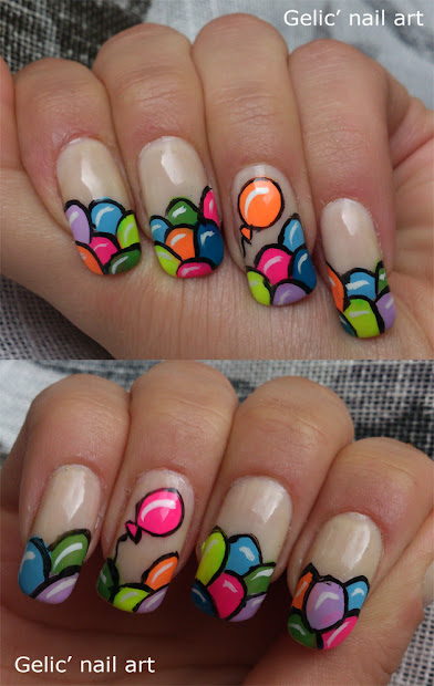 gelic' nail art balloon funky