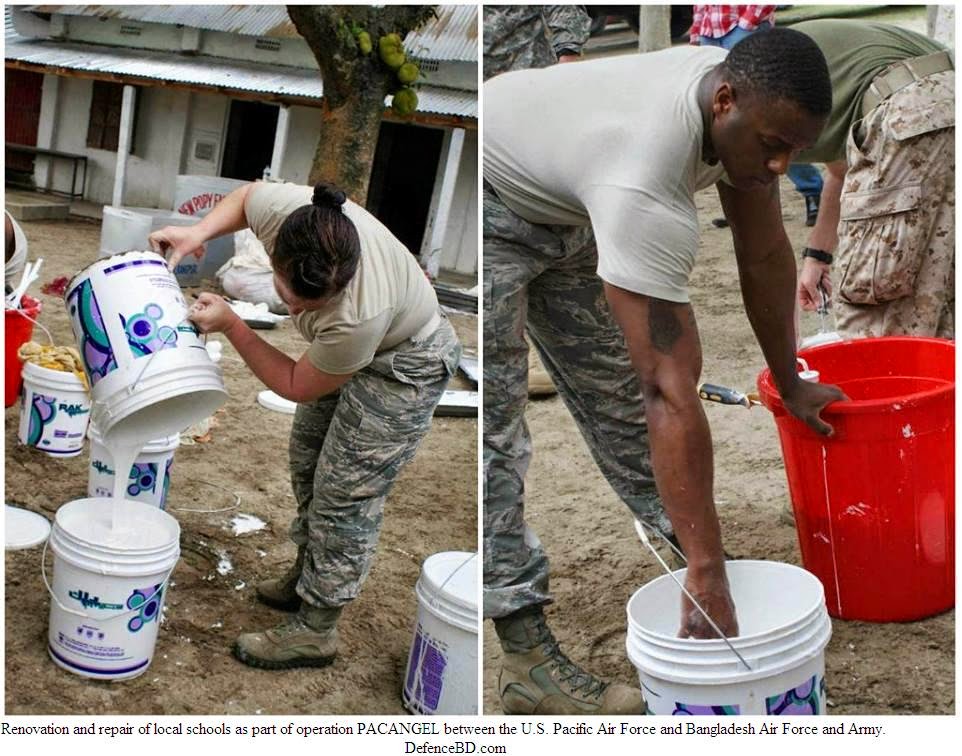 Renovation and repair of local schools as part of operation PACANGEL between the U.S. Pacific Air Force and Bangladesh Air Force and Army. Renovation and repair of local schools as part of operation PACANGEL between the U.S. Pacific Air Force and Bangladesh Air Force and Army.