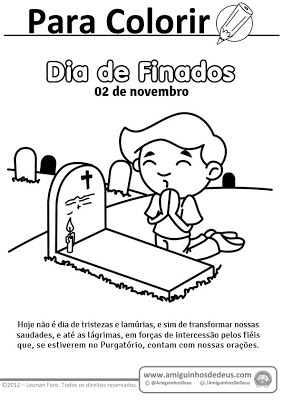 dia de finados para colorir
