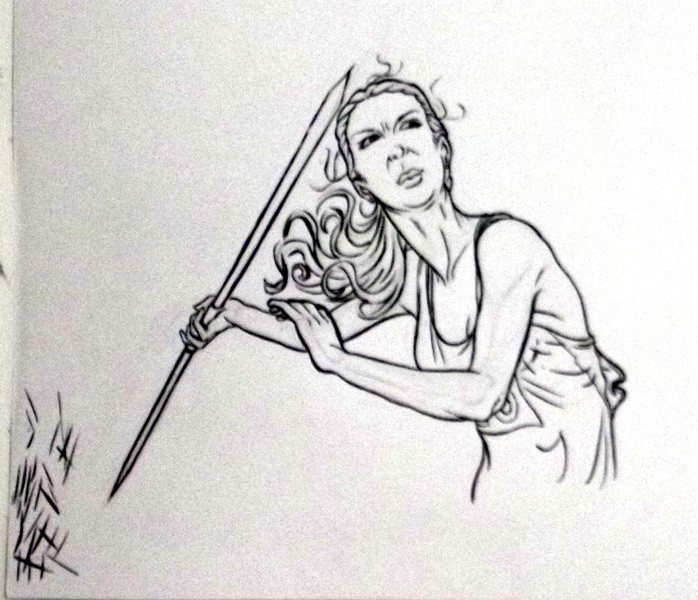 pipa de pirata treinando desenho linear 4