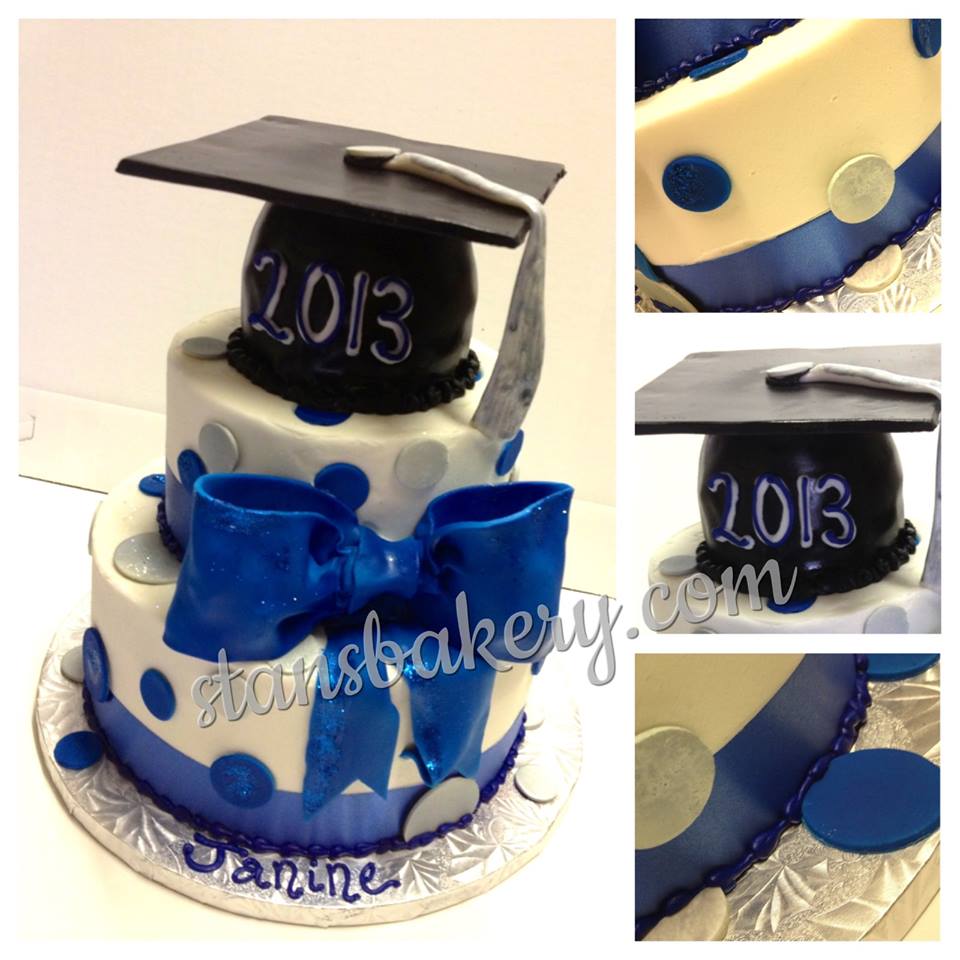 Leslie's Cool Cakes from Stan's Northfield Bakery Tiered Graduation Cake