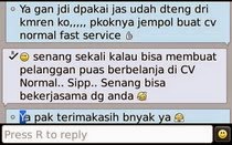 TESTIMONI PEMBELI CV NORMAL