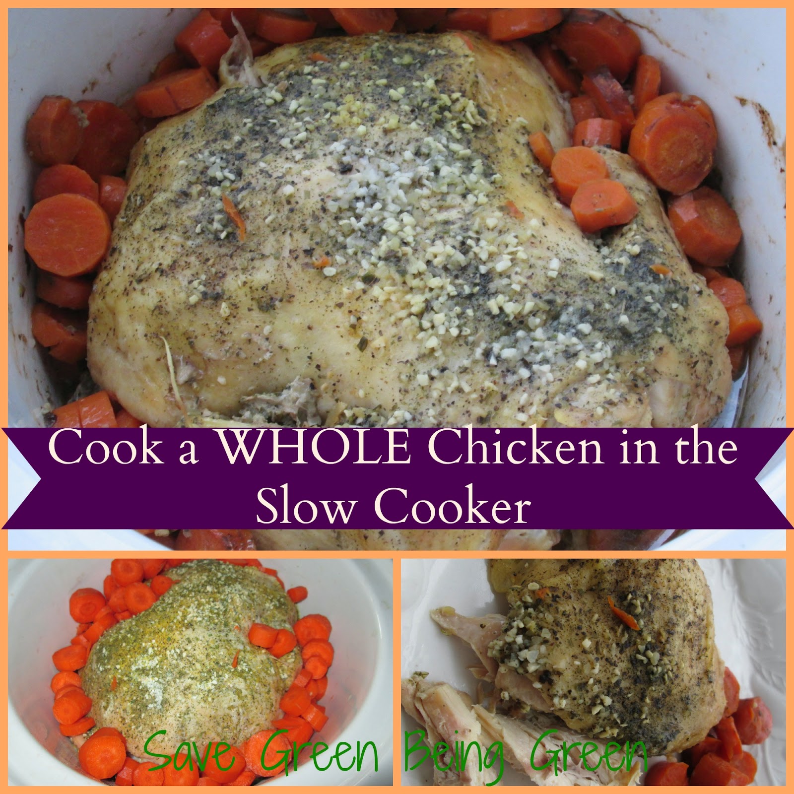 Save Green Being Green Slow Cooker Whole Chicken
