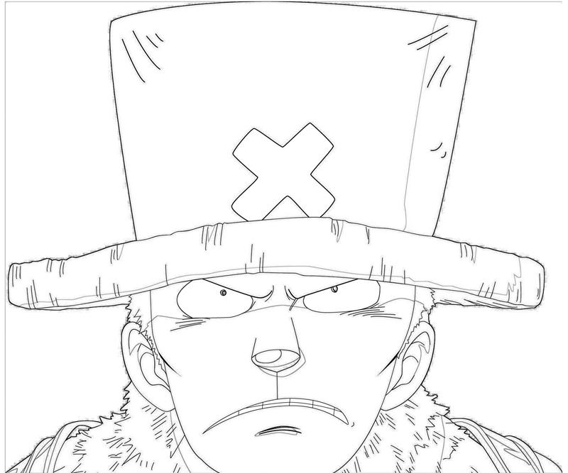 One Piece Tony Tony Chopper Face Coloring Pages one-piece-tony-tony-chopper-face-coloring-pages