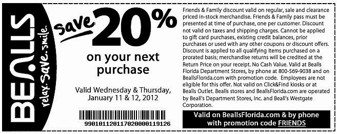 Bealls shoes coupons