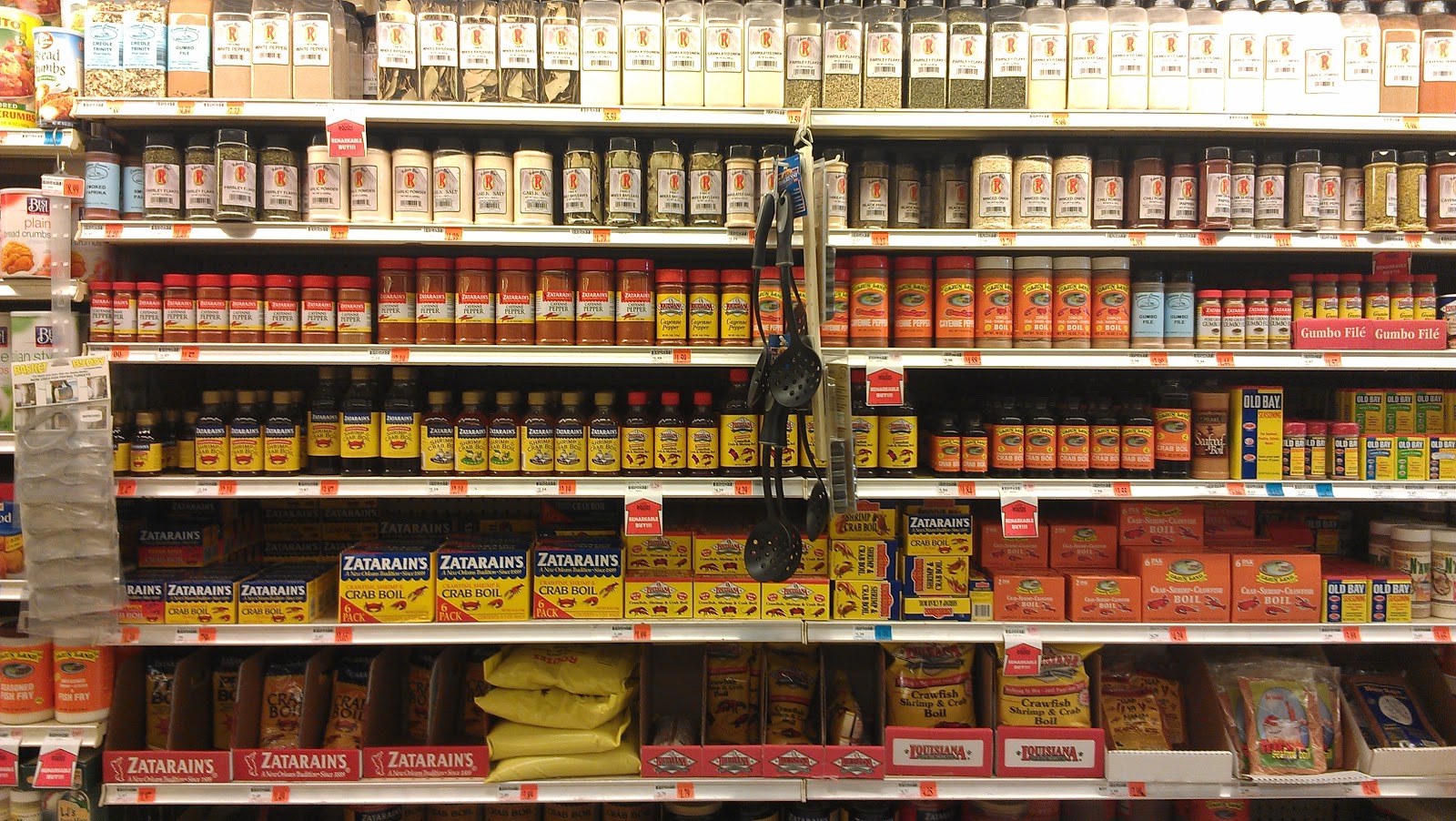 angels and people, life in New Orleans spice aisle