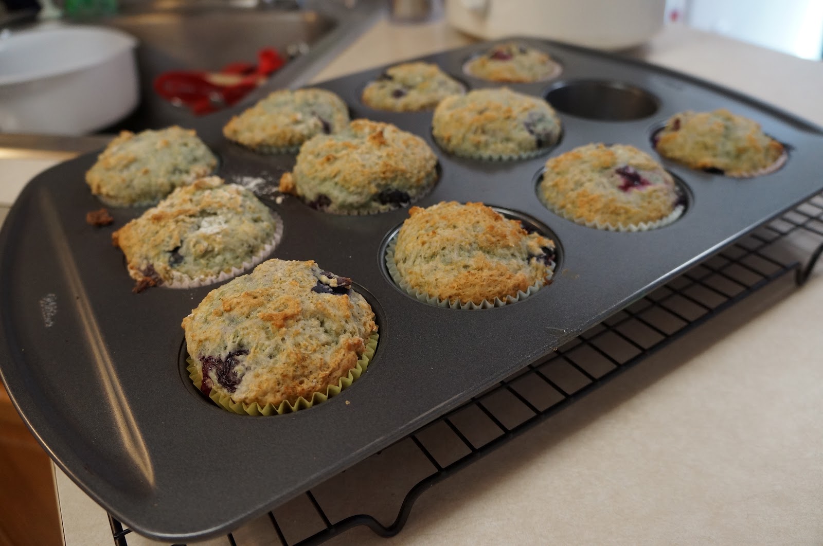 Our Greene Home Blueberry Yogurt Muffins (eggless recipe!)