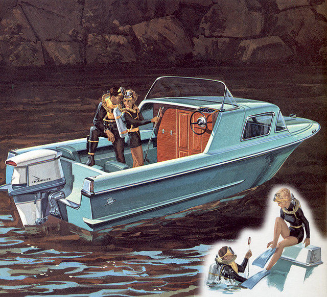 Green Laker: Super Cool 1960s Boat Brochure Art