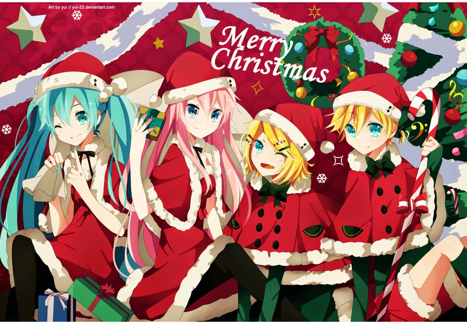Resultado de imagem para anime merry christmas wallpaper