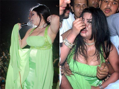 penyanyi perempuan Lebanon yang cun, Haifa Wehbe yang juga bosnya