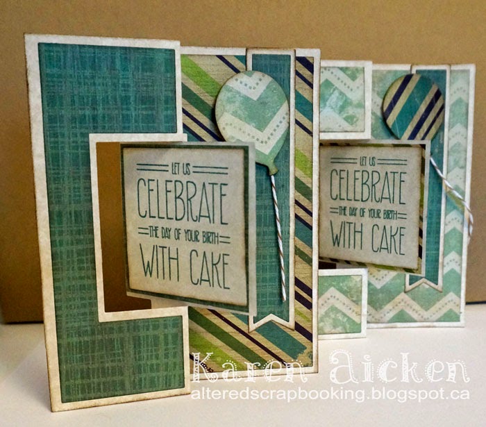 Altered Scrapbooking Masculine Birthday Card FlipIts Duo