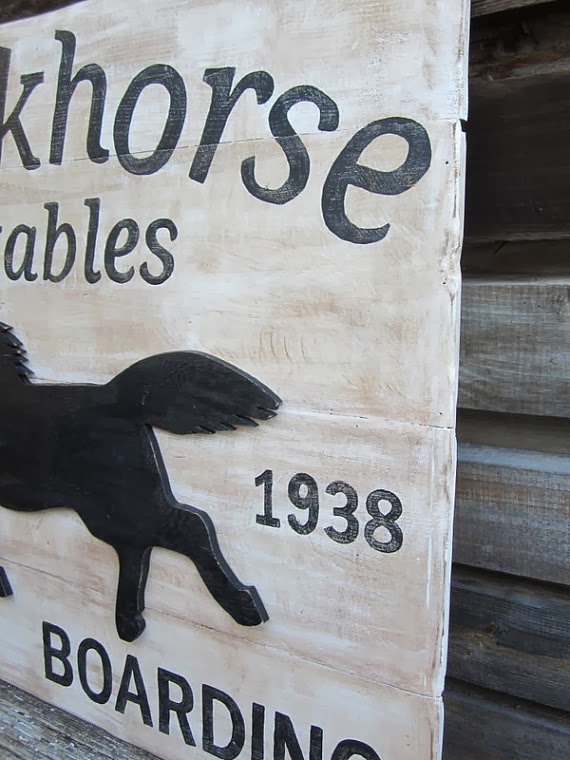 Simply Country Life Vintage Style Handmade Horse Boarding Livery Sign
