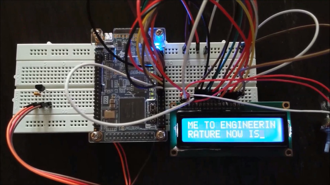 Display LCD 16x2 with FPGA Code Process XtraNote