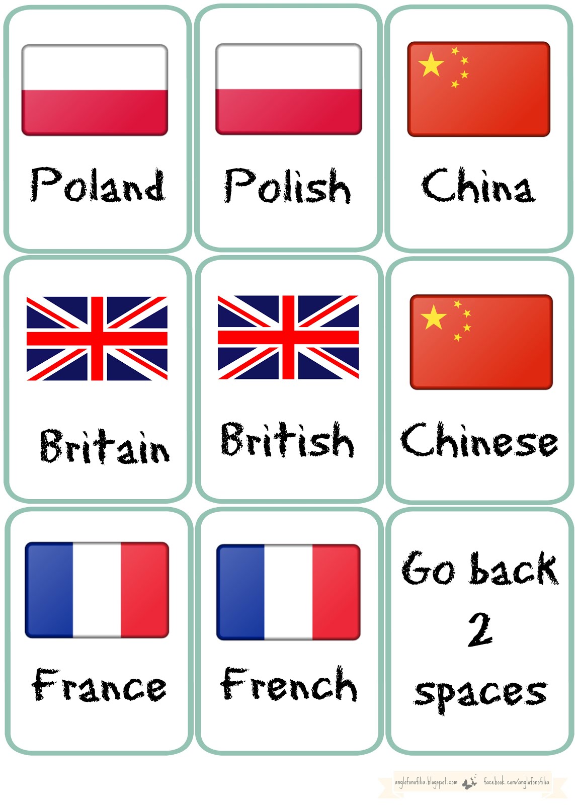 Countries & Nationalities Board Game Langrus