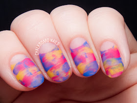 Easy Sideswipe Nail Art Tutorial by @chalkboardnails